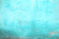 Wall texture turquoise color, concrete structure closeup as an u Royalty Free Stock Photo