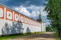 Wall of Tikhvin Assumption Monastery Royalty Free Stock Photo