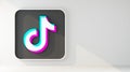 Wall tiktok icon with copy space