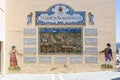 Wall with tiled map at Convent of Santo Domingo Ronda Royalty Free Stock Photo