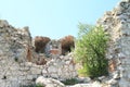 Wall of tower of Castle Devicky on Palava Royalty Free Stock Photo