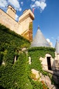 Wall and tower of Castle Olite, Navarre Royalty Free Stock Photo
