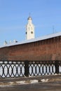 Wall and tower of Kremlin (Detinets) Royalty Free Stock Photo