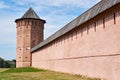 Wall and tower of monastery in Suzdal, Russia Royalty Free Stock Photo