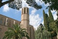 The wall & tower of Pedralbes abbey.