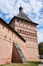 Wall and tower of monastery in Suzdal, Russia Royalty Free Stock Photo