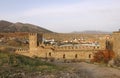 The wall and towers of Genoese fortress in Crimea peninsula