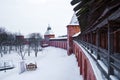 Wall and towers of Novgorod Kremlin Royalty Free Stock Photo