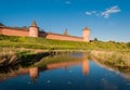 The wall with towers of the Saviour Monastery of St. Euthymius is a monastery in Suzdal Royalty Free Stock Photo