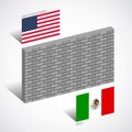 Wall between the United States and Mexico, border wall concept
