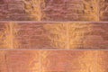 Wall of unusual brick masonry