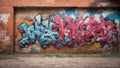 A wall vandalized with street graffiti art Royalty Free Stock Photo