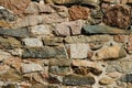 Wall of various stones close-up of different colors and shades of background and testures Royalty Free Stock Photo