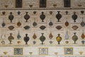 Wall with Vase pattern of Mirror Palace in Amer Fort, Jaipur, Rajasthan, India Royalty Free Stock Photo