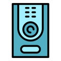 Wall video intercom icon vector flat Royalty Free Stock Photo