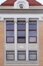 of vintage building with beautiful windows