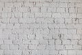 The texture of a wall from a white brick with a regular laying background Royalty Free Stock Photo