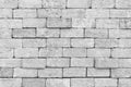 White brick wall texture background. Brickwork or stonework flooring interior rock old pattern clean concrete grid uneven bricks d Royalty Free Stock Photo