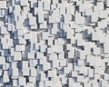 Wall of white cubes Royalty Free Stock Photo