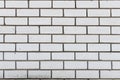 Wall of white silicate bricks Royalty Free Stock Photo