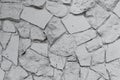 A wall of white stones of different sizes Royalty Free Stock Photo