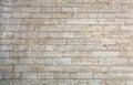 Wall of white travertine adarce stone bricks Royalty Free Stock Photo