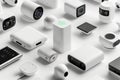 Wall and window sensors secure CCTV systems, integrating digital motion detectors and spatial surveillance controls for store secu