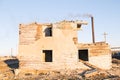 Wall from the old wooden destroyed house