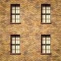wall with windows texture Royalty Free Stock Photo