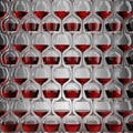 Wall of wineglasses