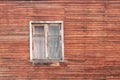 Wall of a wooden house with window