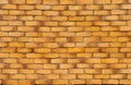 Wall of yellow facing brick natural sandstone Royalty Free Stock Photo