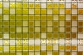 Wall of Yellow Glass Blocks