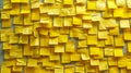A wall of yellow post it notes Royalty Free Stock Photo