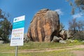 A massive white granite outcrop known as Morgan`s Lookout is on the Culcairn, Walla Walla, New South Wales, Australia.