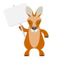 Wallaby with banner