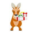 Wallaby with gifts