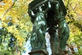 wallace fountain in a public park in nantes (france)