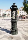 Wallace Fountain in the Rossio Square, Lisbon, Portugal Royalty Free Stock Photo