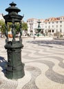 Wallace Fountain in the Rossio Square, Lisbon, Portugal Royalty Free Stock Photo