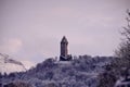 The Wallace Monument covered with snow in The United Kingdom