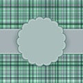 Wallace tartan vintage card background. EPS 8