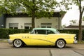 WALLDORF, GERMANY - JUNE 4, 2017: 1955 Buick Special of lemon yellow and mint color at the street of Walldorf