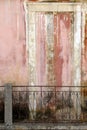 Walled door of an abandoned house Royalty Free Stock Photo