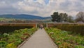 Walled gardens with many kinds of flowers, Powerscourt estate, Ireland