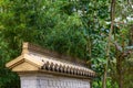 Walled golden roof in traditional Chinese garden Royalty Free Stock Photo