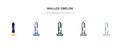 Walled obelisk icon in different style vector illustration. two colored and black walled obelisk vector icons designed in filled,
