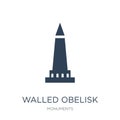 walled obelisk icon in trendy design style. walled obelisk icon isolated on white background. walled obelisk vector icon simple