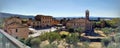 Panoramic view of the walled village of Monteriggioni in Arme Italy