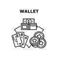 Wallet Accessory Vector Concept Color Illustration